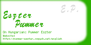 eszter pummer business card